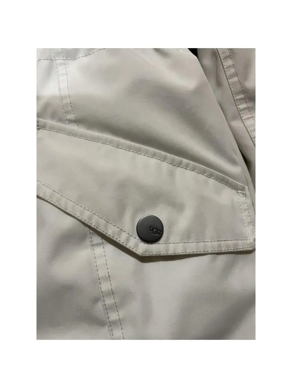 Women's UGG White ADIRONDACK PUFFER DOWN TOSCANA HOODED PARKA X SMALL XS jacket